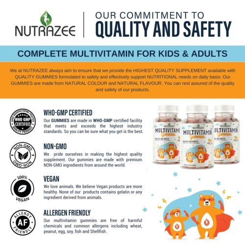 Nutrazee Multivitamin Gummies for Kids, Men & Women