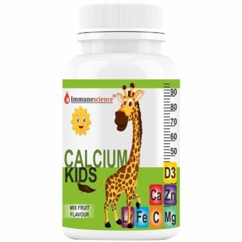 Immunescience Calcium for Kids - Multivitamin Tablets - 60 Tablets - Strong Bones, Teeth, Immunity