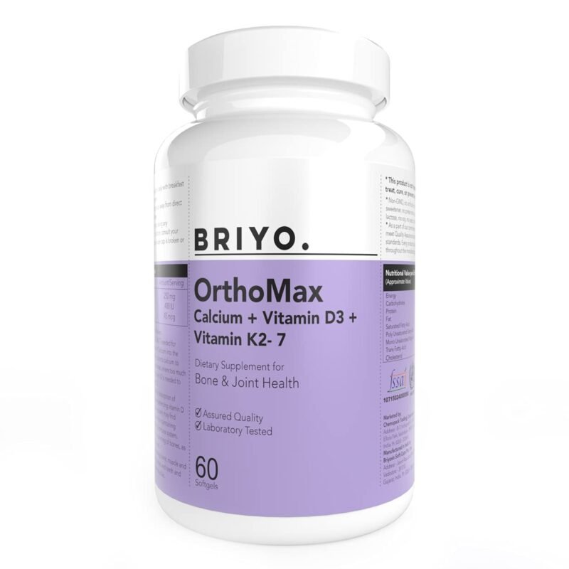 Briyosis Orthomax Vitamin D3 Calcium Dietary Supplement Bone Health Stronger