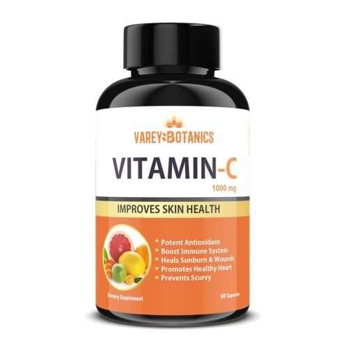 VAREY BOTANICS Vitamin C Capsules Glowing Skin Supplements, Immunity Booster