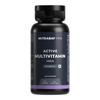 Nutrabay Pro Active Multivitamin for Men 25 Vitamins Minerals with Zinc Vitamin C Vitamin D and Multiminerals Enhances Energy Stamina Immunity 60 Veg Multivitamin Tablet