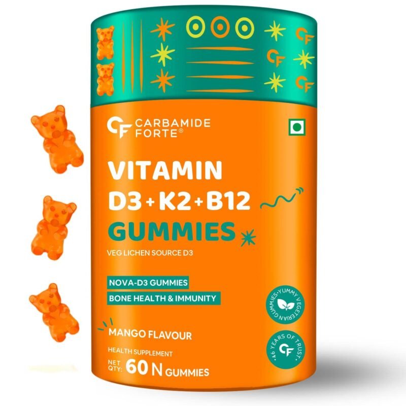 Carbamide Forte Vitamin D3 K2 B12 Gummies Women Men Kids