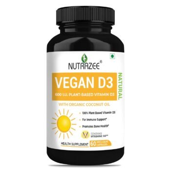Nutrazee Vegan Vitamin D3 Supplement For Men Women Cholecalciferol Plant Based