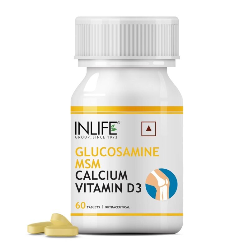 Inlife Glucosamine, MSM with Calcium & Vitamin D3 - Joint Care Supplement - 60 Tablets