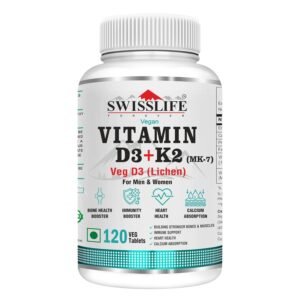 Swisslife Forever Vitamin D3 K2 Lichen Source Immunity, Heart Muscle Bone Health