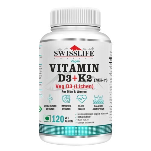 Swisslife Forever Vitamin D3 K2 Lichen Source Immunity, Heart Muscle Bone Health