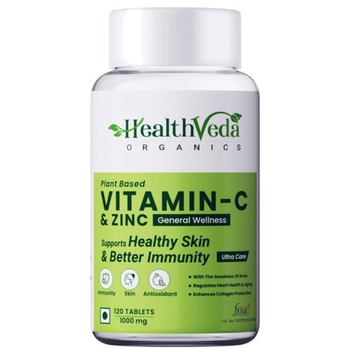 Health Veda Organics Vitamin-C Zinc Men Women Antioxidents Immunity Booster
