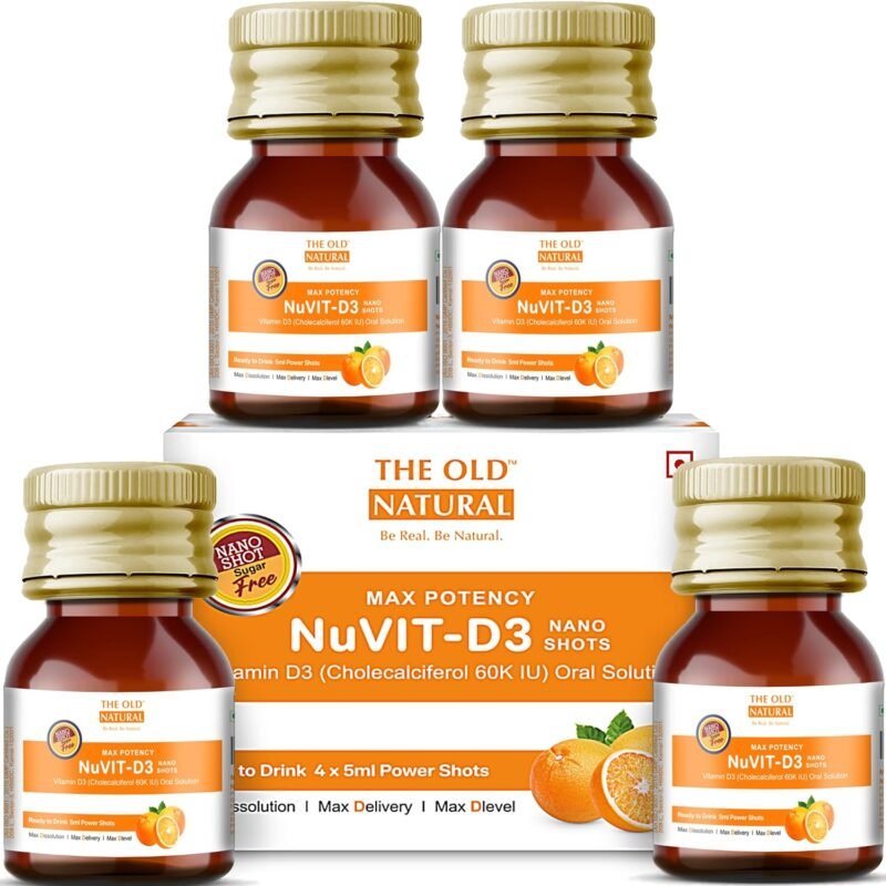 The Old Natural Nuvit D3 Vitamin D3 60000 Iu Cholecalciferol vitamin d3 60000 iu Sugar Free Nano Shots