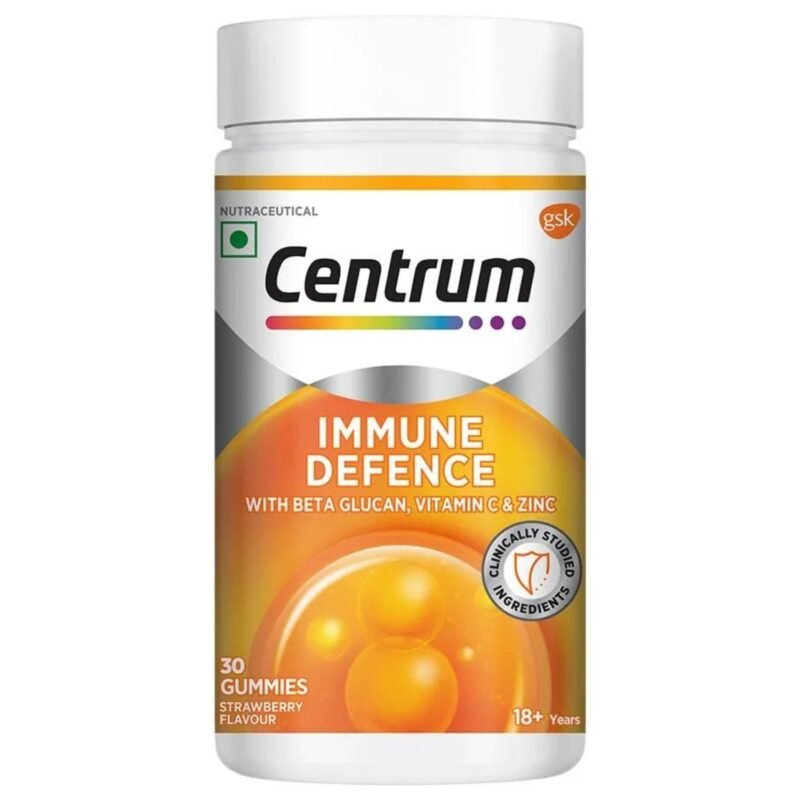 Centrum Immune Defence - 30 Gummies Enriched with Betaglucan, Vitamin C, and Zinc for Enhanced Immunity (100% Vegetarian) World's # 1 Multivitamin for Overall Wellness