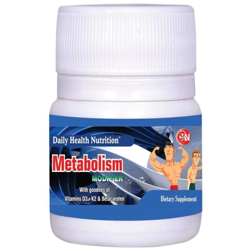 Daily Health Nutrition Metabolic Modifier Contains the Goodness of Vitamins D3+K2 & Betacaroten. Comes in a 100 Tablet Jar Pack.