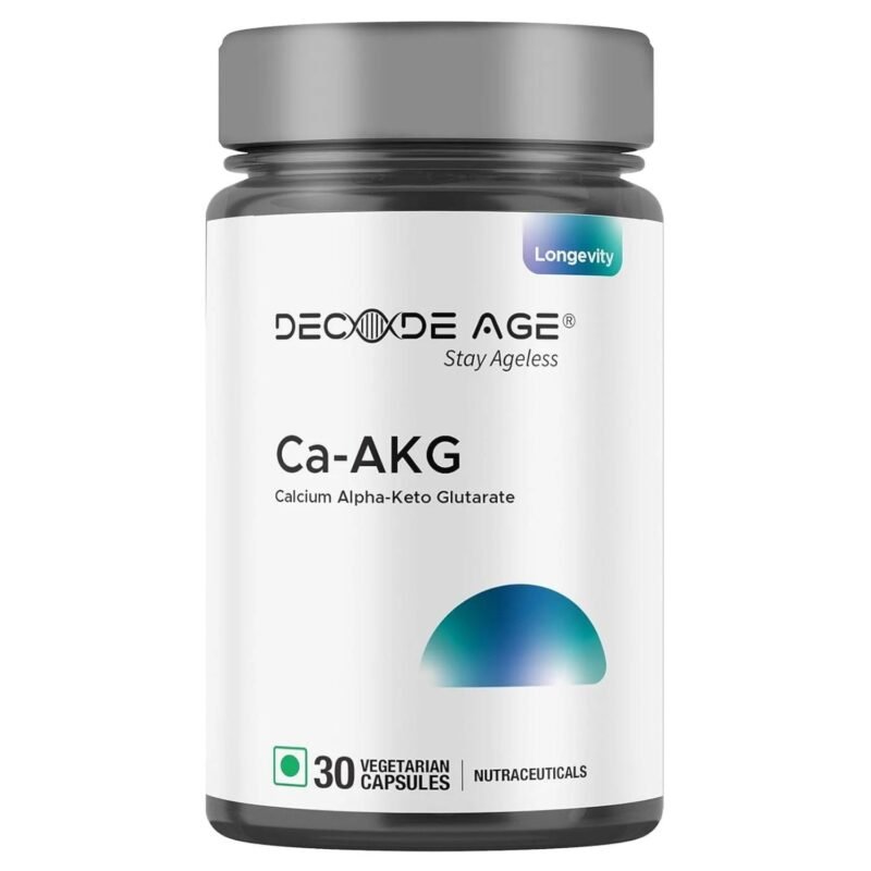 Decode Age Ca AKG Supplement Calcium Alpha-Ketoglutarate - Enhance Cellular Energy, Strengthen Bones, Promote Muscle Recovery for Healthy Aging - 30 Capsules