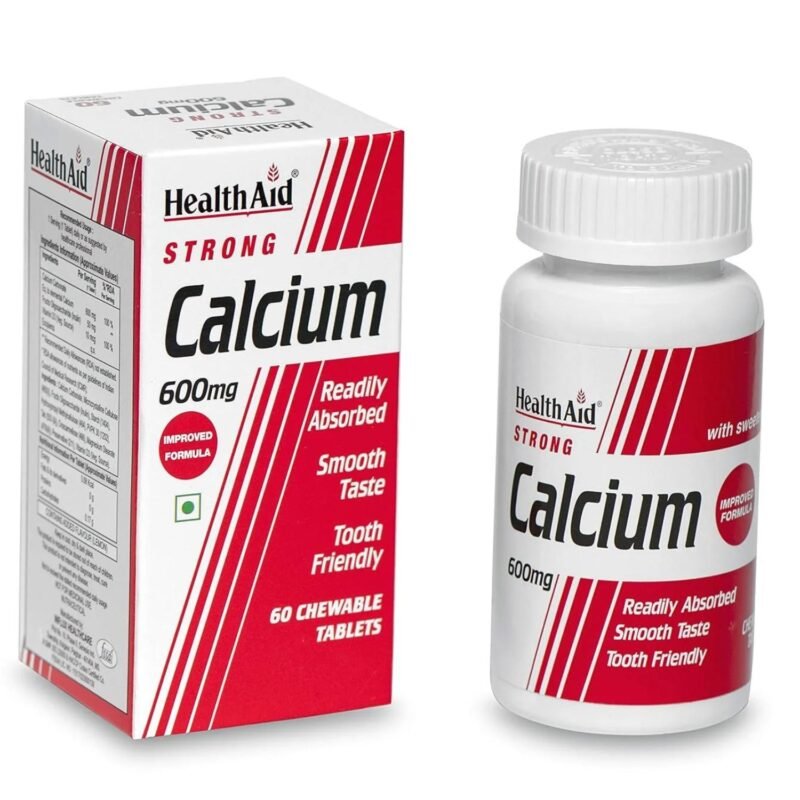 HealthAid Strong Calcium 600mg - 60 Chewable Tablets