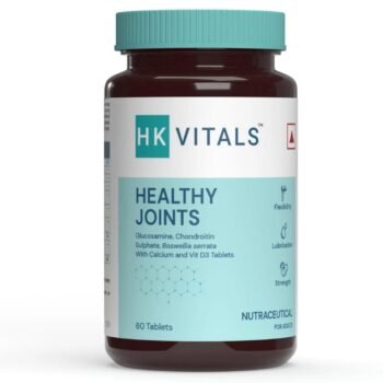 HealthKart HK Vitals Joint Support Supplement , Glucosamine 1400mg, Chondroitin, Calcium, and Vitamin D3 for Joint Strength, Mobility, and Flexibility – 60 Joint Support Tablets