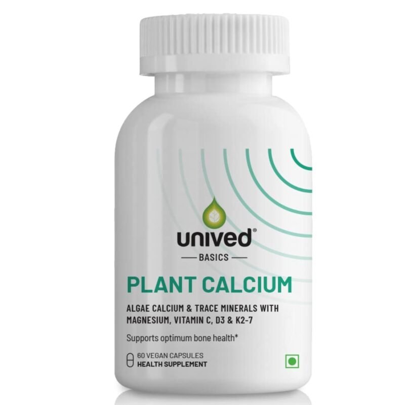 Unived Basics Plant Calcium | Plant-Based Calcium Vitmain D3 & Vitamin K2-7