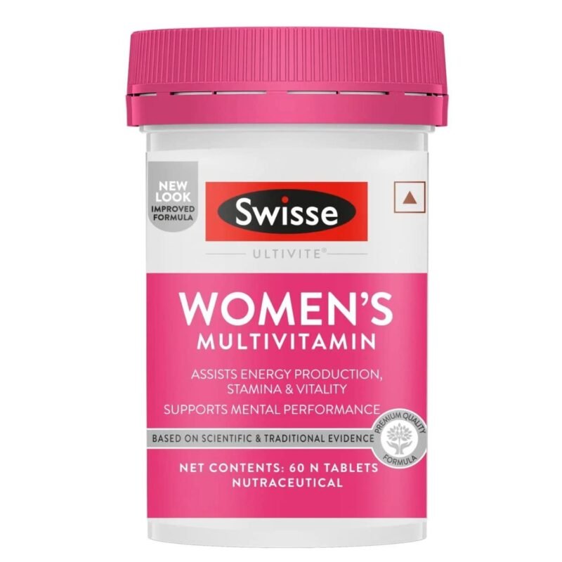 Swisse Women’s Multivitamin Australian-Made Excellence Imported from the Nation’s Most Trusted Brand. Elevate Energy, Stamina, Vitality & Mental Performance with a Potent Blend of 36 Herbs, Vitamins & Minerals. 60 Tablets for Your Wellness Journey.