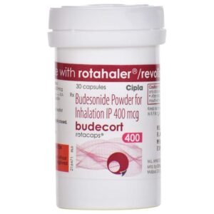 Budecort 400 Rotacaps Budesonide Powder for Inhalation IP 400 mcg Bottle of 30 Capsules