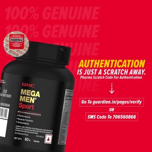 GNC Mega Men Sport Multivitamin for Men 60 Tablets 43 Premium Ingredients Boosts Muscle Performance Antioxidant Rich Supports Prostate Health Protects Heart & Vision Formulated In USA