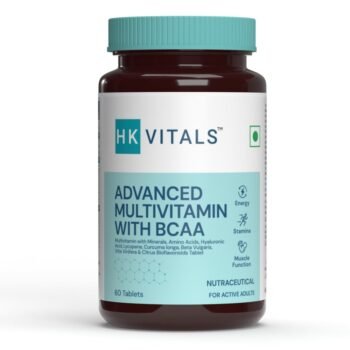 HealthKart HK Vitals Advanced Multivitamin with BCAA - Minerals, Amino Acids, Hyaluronic Acid, and Antioxidants - 60 Multivitamin Tablets - Immunity & Energy
