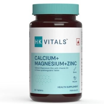 HealthKart HK Vitals Calcium Magnesium & Zinc Tablets with Vitamin D3 Calcium Supplement for Women and Men. Supports Bone Health & Joint Support. 60 Calcium Tablets.