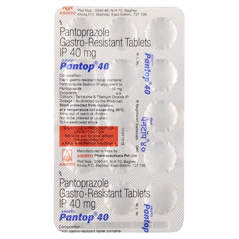 Pantop 40 Pantoprazole Gastro-resistant Tablets IP