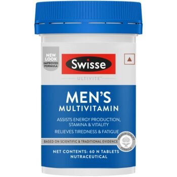 Swisse Men's Multivitamin - Manufactured In Australia, Imported Multivitamin From Australia's Most Trusted Brand - Boosts Energy, Stamina & Vitality With Ginseng & 35 Other Vital Herbs, Vitamins & Minerals (60 Tabs