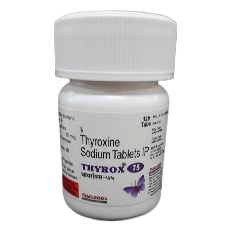 Thyrox 75 mcg 120 tablets for hypothyroidism