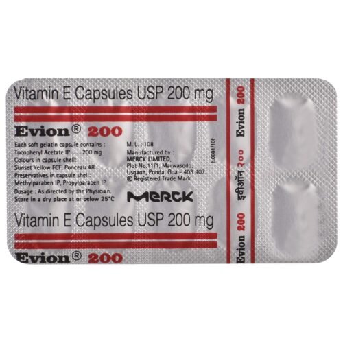 Evion 200 Stripe of 10 Capsules