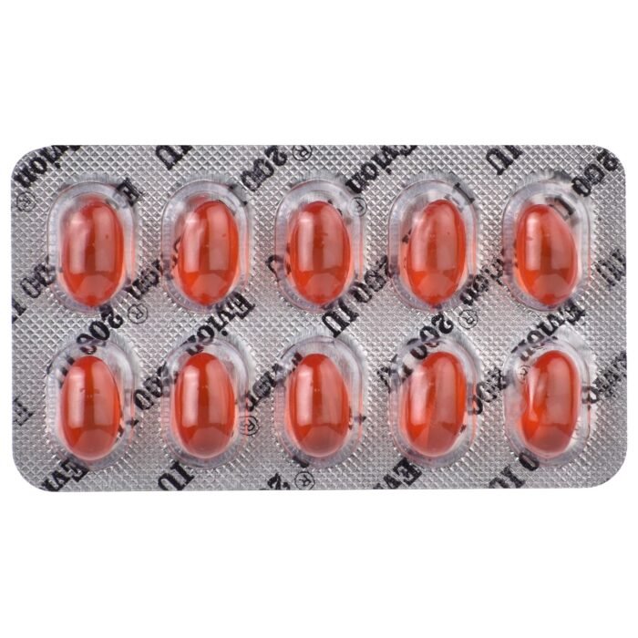 Evion 200 Stripe of 10 Capsules