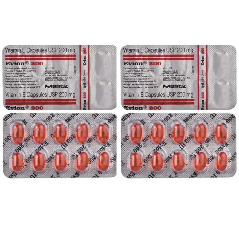 Evion 200 Stripe of 10 Capsules Pack of 2