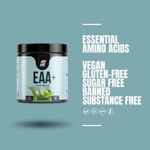 Sparkfusion 8500 mg Eaa+ & 6000mg Bcaa (300 gm, 30 Servings) Essential Amino Acids PreIntra Workout and Muscle Growth & Recovery All 9 Essential Amino Acid EAA Powder (Smash Apple) (2)