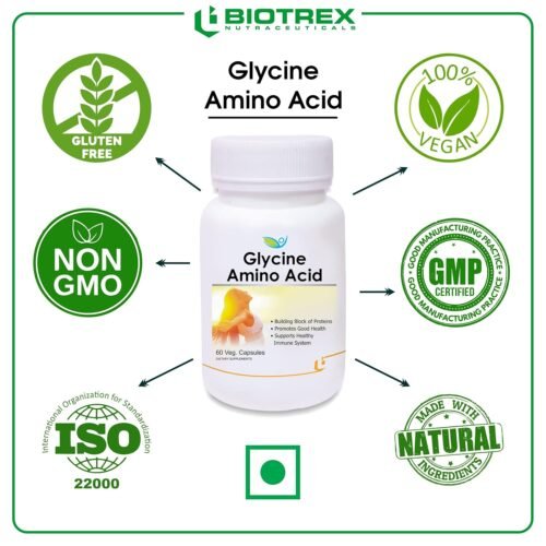 Biotrex Nutraceuticals Glycine Amino Acid -Pack Of 60 Veg Capsules