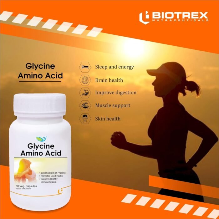 Biotrex Nutraceuticals Glycine Amino Acid -Pack Of 60 Veg Capsules