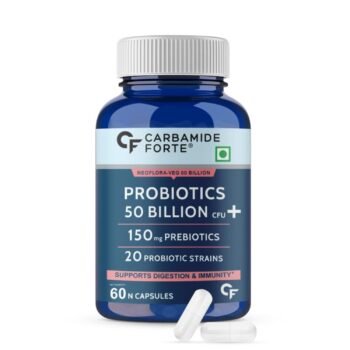 Carbamide Forte Probiotics Supplement 50 Billion for Women & Men – 60 Veg Capsules