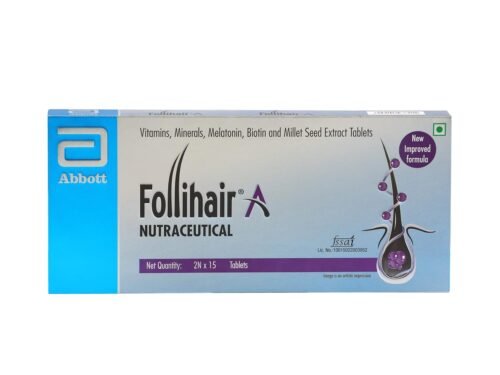 Follihair New by Abbott Hair Nourishment & Strengthening Supplement Pack of 2 x 15 Tablets