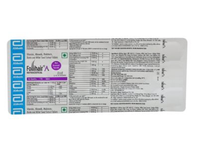 Follihair New by Abbott Hair Nourishment & Strengthening Supplement Pack of 2 x 15 Tablets