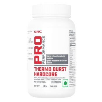 GNC Pro Performance Thermo Burst Hardcore Fat Burner 90 Tablets Burns More Calories Boosts Energy & Focus