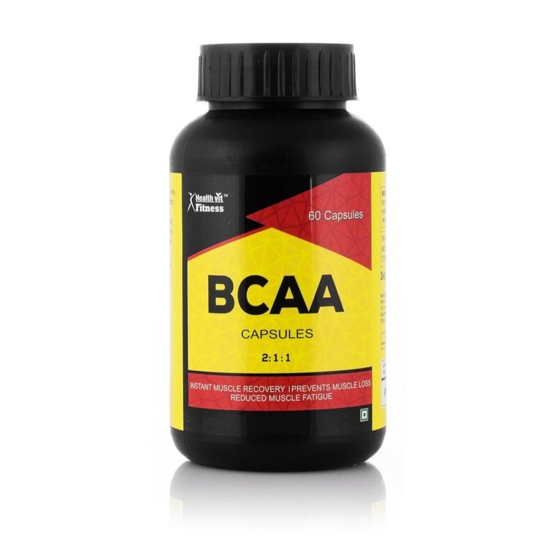 Healthvit Fitness BCAA 1000mg Supplement for Workout L-Leucine, L-Isoleucine and L-Valine in the ratio of 2 1 1 with L-Glutamine