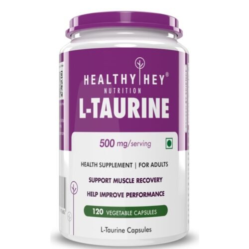 HealthyHey L-Taurine - Amino Acid Supplement - 120 Vegetable Capsules