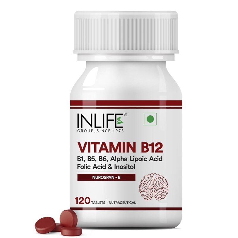 Inlife Vitamin B12 With Alpha Lipoic Acid, Folic Acid, Inositol, B1, B5 & B6 Supplements Tablet, Promotes Nerve Health, Immune Support