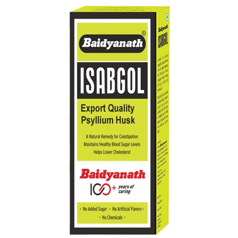 Baidyanath Isabgol - Psyllium Husk Powder - 200gm | Effectively Relieves Constipation | Fibre Supplement For Digestion