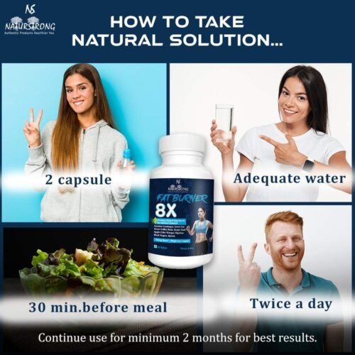 Naturstrong 100% Natural Fat Burner 8X For Weight Loss Products Garcinia Combogia,Green Tea, Coffee Bean&Apple Cider Vinegar-Metabolism Boost, Energy-2