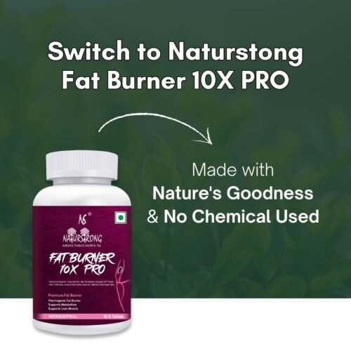 Naturstrong 100% Natural Premium Fat Burner 10X Pro 2100mg with no Chemical Used Weight Loss Supplement for Women & Men 60 Fat Burning Tablets with Godness of 10 Natural Effective Ingredients-4