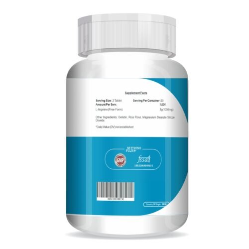 NutrinoPlus L Arginine 500mg Supplement - Best Amino Acid Arginine HCL Supplements for Women & Man - Promotes Circulation and Supports Cardiovascular