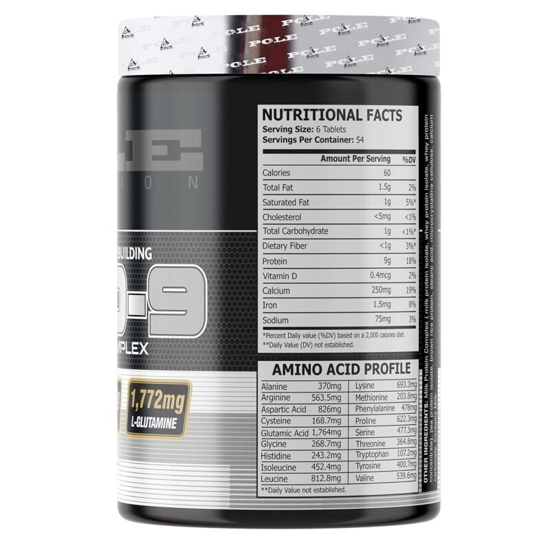 Pole Nutrition Amino 9-324 Tablets Full Amino Acid Complex for Athletes & Bodybuilders Nutraceutical Supplement for Enhanced Performance