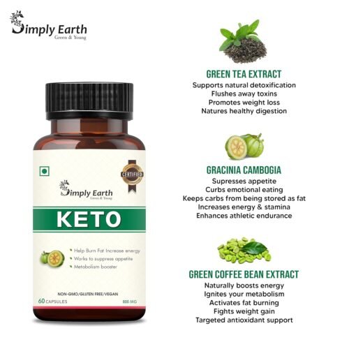 Simply Earth Natural Keto Weight Management Supplement, Belly Fat Burner for Men and Women