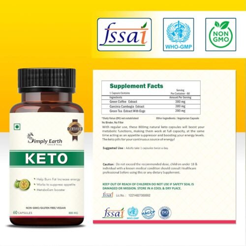 Simply Earth Natural Keto Weight Management Supplement, Belly Fat Burner for Men and Women