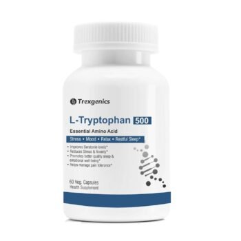 Trexgenics L-TRYPTOPHAN 500mg Essential amino acid, Stress, Mood, Relax, Restful Sleep Support (60 Vcaps) (1)