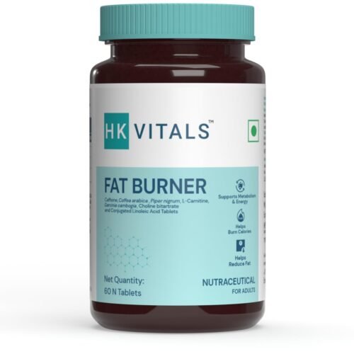 HealthKart HK Vitals Fat Burner, with L-Carnitine, Garcinia Cambogia, & Caffeine, Supports Weight Management & Fuels Metabolism, Pack of 60 Tablets