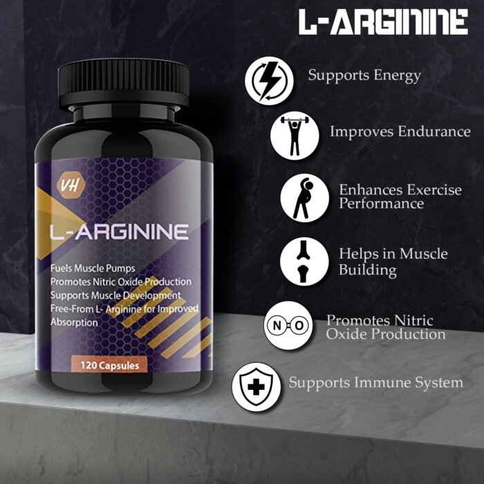 Vitaminhaat L - Arginine Amino Acids 1000mg Capsules (Per Serving) 120 Veg Capsules 110 Gram Pack Of 1