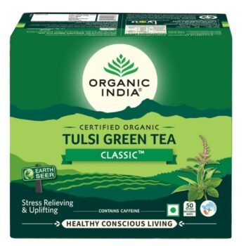 ORGANIC INDIA Tulsi Green Classic Tea 50 Tea Bags - Green